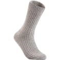 thumbnail image 1 of Lian LifeStyle Women's 4 Pairs Perfect Fit, Cozy and Cute Wool Crew Socks With a Wide and Styles FS03 Size 6-9 Light Gray, 1 of 2