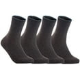 thumbnail image 1 of Lian LifeStyle Women's 4 Pairs Wool Socks LW1612 Size 6-9 Dark Grey, 1 of 2