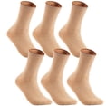 thumbnail image 1 of Lian LifeStyle Women's 6 Pairs Cashmere Wool Socks Solid Color Size 6-9, 1 of 2