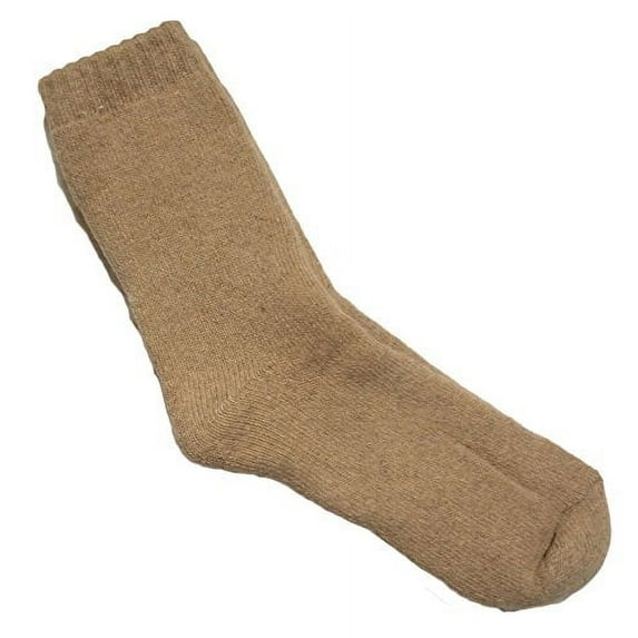Lian LifeStyle Women's 6 Pairs Extra Thick Wool Socks Solid(Beige)