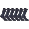 thumbnail image 1 of Lian LifeStyle Women's 6 Pairs Knitted Wool Blend Crew Socks LK0602 Size 6-9 Dark Grey, 1 of 8