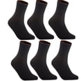 thumbnail image 1 of Lian LifeStyle Women's 6 Pairs Socks Solid Color Size 6-9, 1 of 2