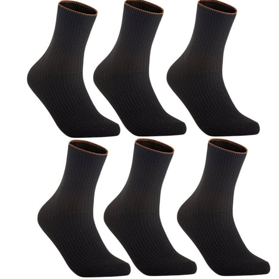 Lian LifeStyle Women's 6 Pairs Socks Solid Color Size 6-9