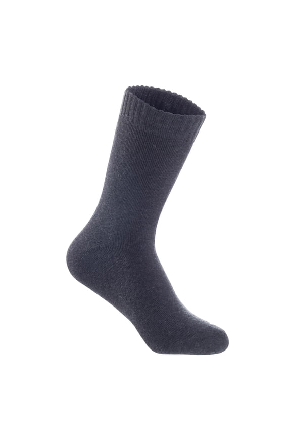 Women's Perfect Fit Comfortable Wool Crew Socks, LK0602, Size 6-9, Color Dark Grey