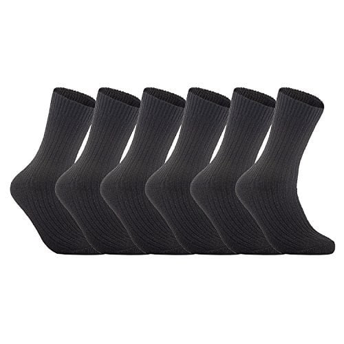 Lian LifeStyle Womens 6 Pairs Knitted Wool Socks One Size 7-10