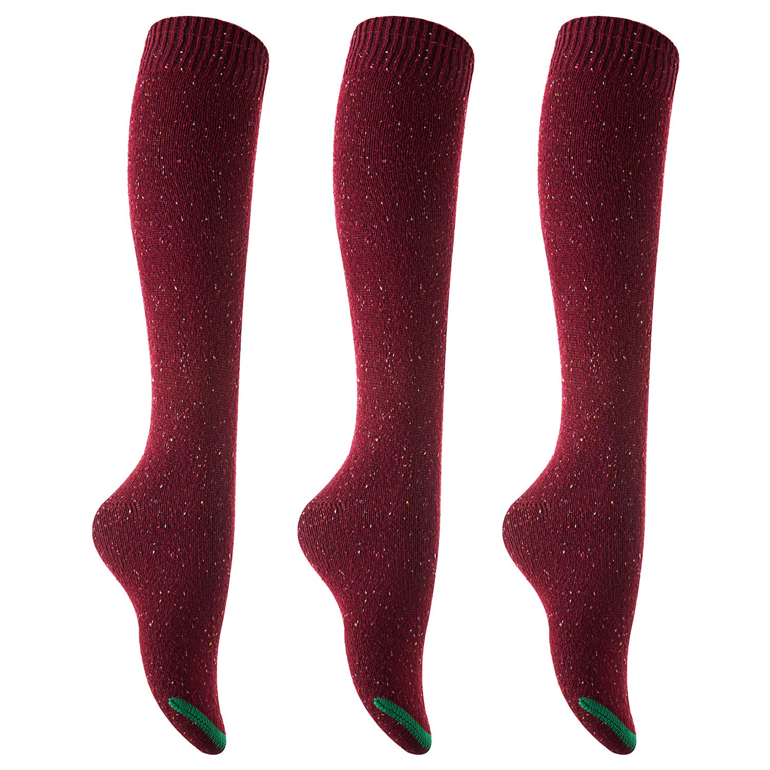 Lian Lifestyle Awesome Women's 3 Pairs Knee High Cotton Socks ...