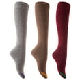thumbnail image 1 of Lian Lifestyle Awesome Women's 3 Pairs Knee High Cotton Socks, Breathable, Fancy and Cozy Size 2.5-7 L158212Grey,Coffee,Wine, 1 of 4