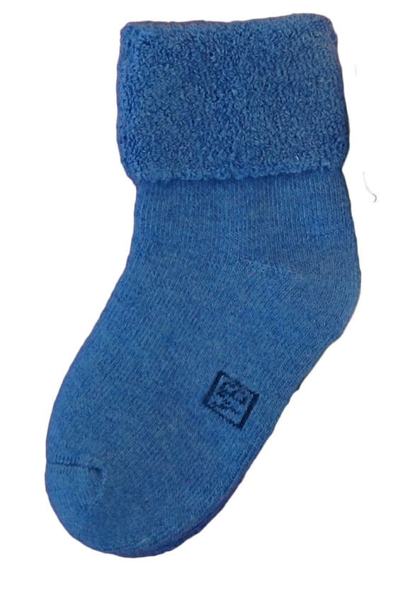 Baby Boy's 1 Pair Wool Blend Socks Plain Color 12M-24M Blue