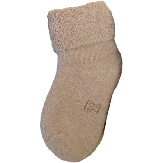 Lian LifeStyle Baby Boys 1 Pair Remarkable, Cozy, Colored and Soft Wool Socks Size 6M-12M Beige