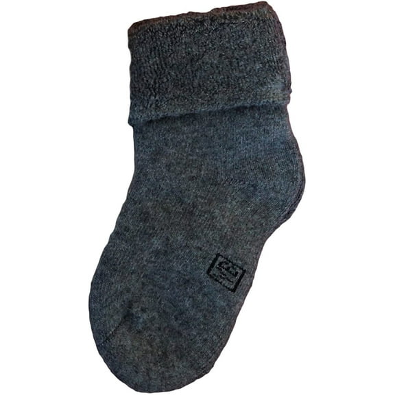 Lian LifeStyle Baby Boys 1 Pair Remarkable, Cozy, Colored and Soft Wool Socks Size 6M-12M Grey