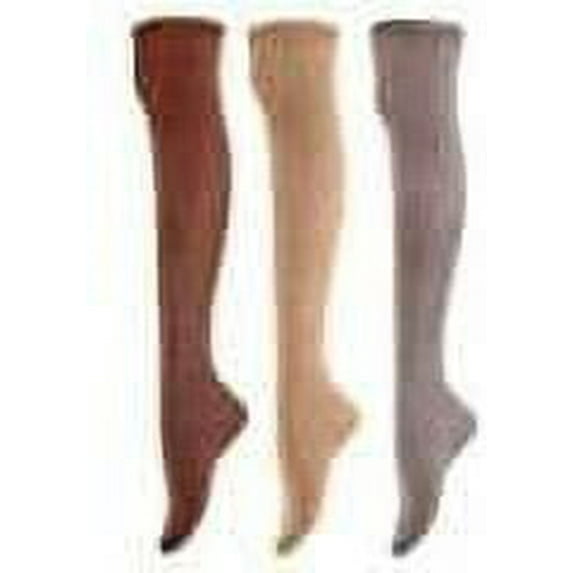 Lian Lifestyle Exquisite Big Girls Women 3 Pairs Thigh High Cotton Socks. Super Comfortable in Vibrant Colors Size 2.5-7 LBG1024Coffee,Grey,Cream