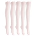 thumbnail image 1 of Lian LifeStyle Exquisite Big Girl's Women's 5 Pairs Thigh High Cotton Socks. Female Socks in Vibrant Colors Size 6-9 L1024 Beige, 1 of 2