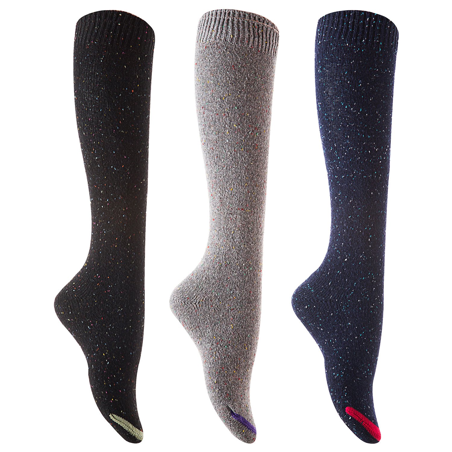 Lian Lifestyle Gorgeous Big Girls & Women 3 Pairs Knee High Cotton ...