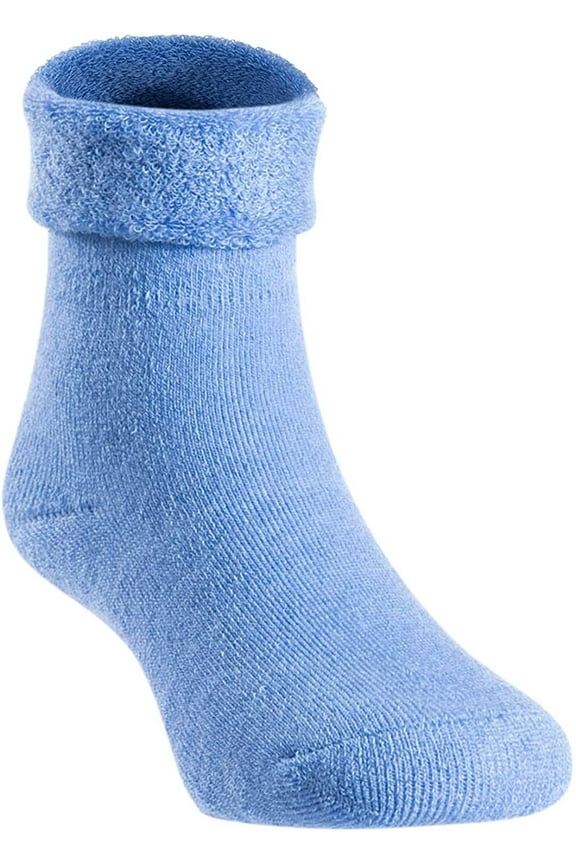 Lian Style Baby Boy's 1 Pair Wool blend Crew Socks Plain Color 12M-24M (Blue)