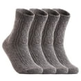 thumbnail image 1 of Lian Style Big Girk's Women's 6 Pairs Pack Fashion Soft Wool Crew Socks Size 6-9 HR1613(Grey), 1 of 3