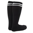 thumbnail image 1 of Lian Style Boy's 1 Pair Knee-high Sports Socks for Baseball/Soccer/Lacrosse XL002 XS Black, 1 of 4