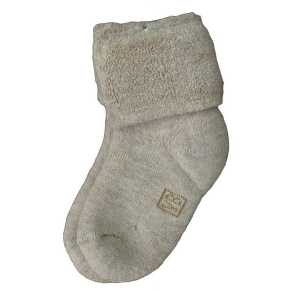 Lian Style Children's 1 Pair Wool blend Crew Socks Plain Color 12M-24M Beige