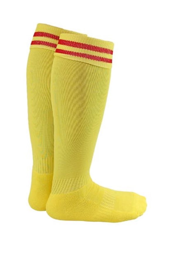 Lian Style Girl's 1 Pair Knee-high Sports Socks for Baseball/Soccer/Lacrosse XL002 XS Yellow