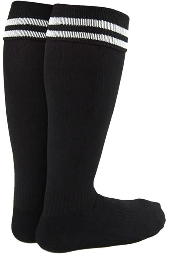 Lian Style Men's 1 Pair Knee-high Sports Socks for Baseball/Soccer/Lacrosse L Black