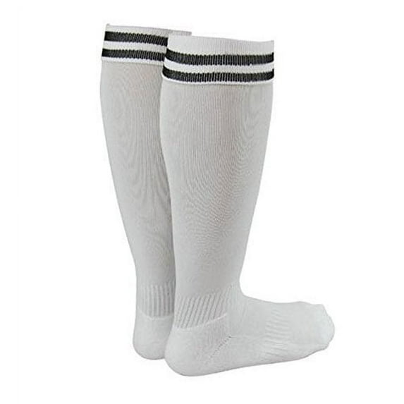 Lian Style Men's 1 Pair Knee-high Sports Socks for Baseball/Soccer/Lacrosse XL002 M/L White