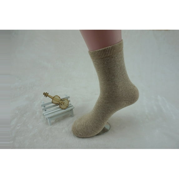 Lian Style Men's 6 Pairs Extra Thick Socks Diamond Size 9-11Beige