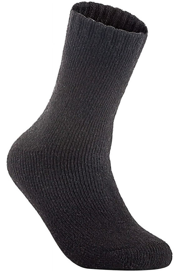 Lian Style Men's 6 Pairs Extra Thick Socks Plain Color Size 9-11Black