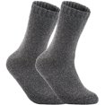 thumbnail image 1 of Lian Style Men's 6 Pairs Extra Thick Socks Plain Color Size 9-11Dark Gray, 1 of 3
