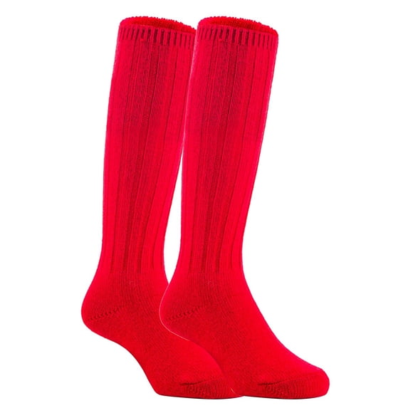 Lian Style Unisex Baby Children 4 Pairs Knee-high Wool Boot Blend Boot Socks Size 0-2Y(Red)