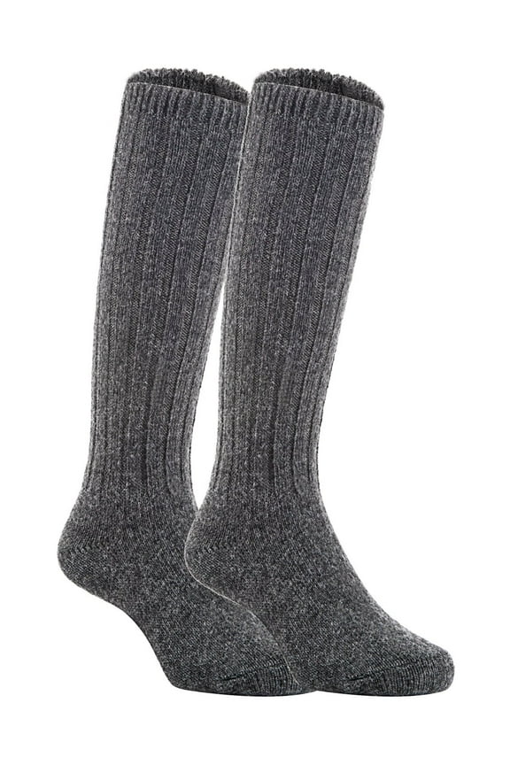 Lian Style Unisex Baby Children 4 Pairs Knee-high Wool Boot Blend Boot Socks Size 4-6Y(Dark Gray)