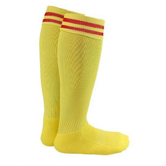 Lian Style Unisex Children 2 Pairs Knee Length Sports Socks for Baseball/Soccer/Lacrosse S Yellow