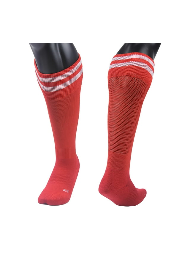 Lian Style Women's 1 Pair Knee Length Sports Socks for Baseball/Soccer/Lacrosse XL003 M(Red)