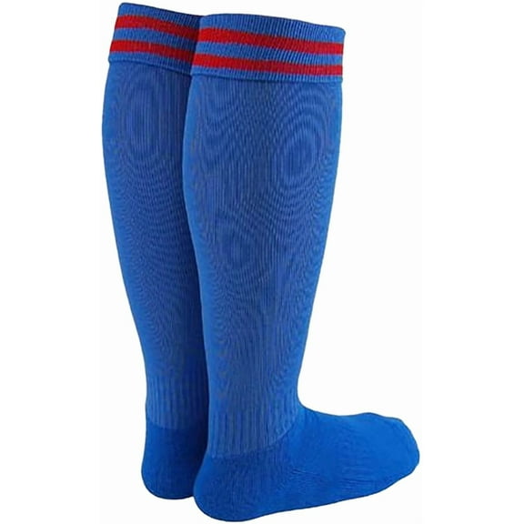 Lian Style Women's 1 Pair Knee-high Sports Socks for Baseball/Soccer/Lacrosse L Blue