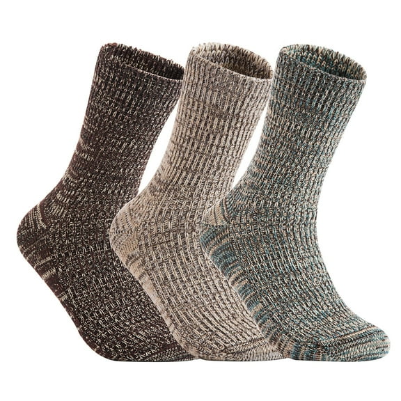 Lian Style Women's 3 Pairs Pack Soft Wool Blend Crew Socks Size 6-10