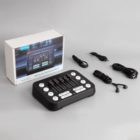 LianChuang Professional Audio Mixer for Live Streaming & Gaming, Portable Soundboard with 6 Voice Changer Modes