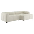 thumbnail image 1 of Liana Right-Facing Upholstered Fabric Modular Sofa with Chaise in Linen, 1 of 8