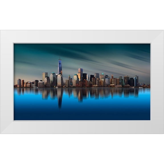 Liang, Yi 14x10 White Modern Wood Framed Museum Art Print Titled - New York World Trade Center 1