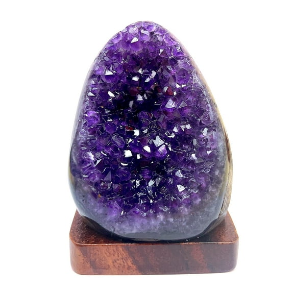 LiangJiang Natural Deep Purple Uruguay Quartz Amethyst Cave Geode Large and Small Crystal Specimen Healing Reiki Home Decoration