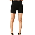 thumbnail image 1 of LiangRou Women's Ultra Thin Stretch Short Leggings Lace Trim Black XXXL, 1 of 8