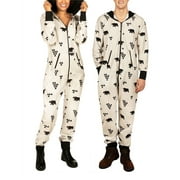 Liangchengmei Adult Onesie Pajamas Christmas Matching Pajamas For Couples Mens Pajamas Set Family Pjs One Piece Hoodie