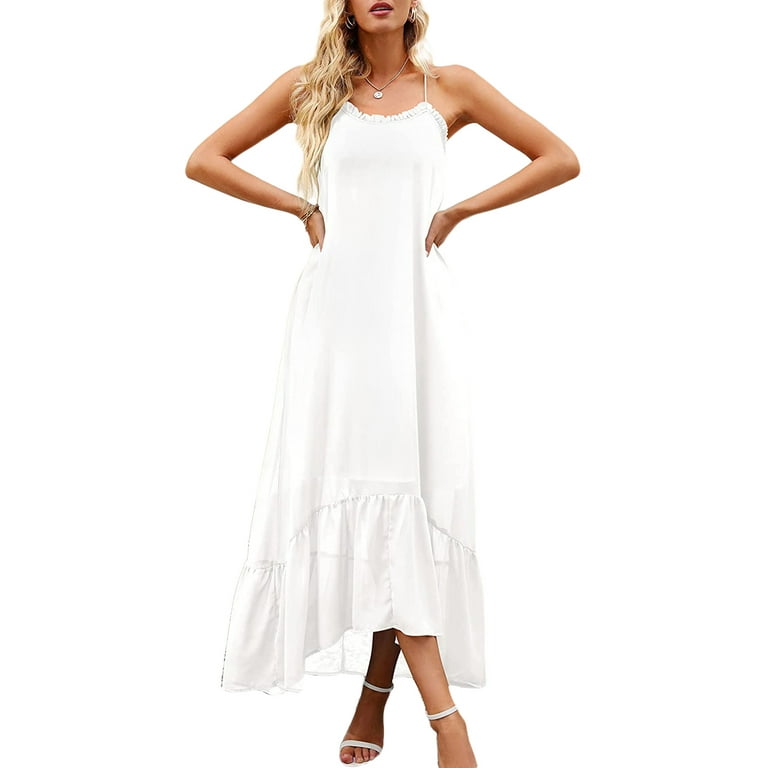 Graphic Print Flowy High-Low Summer Dress Graphic Print Flowy High-Low Summer Dress