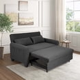 thumbnail image 1 of Liangfu 60 inch Convertible Sofa Bed with Adjustable Backrest, Pull - Out Design & Side Storage, Ideal for Multi - Space Use for Living Room, Bedroom, Study Gray, 1 of 6