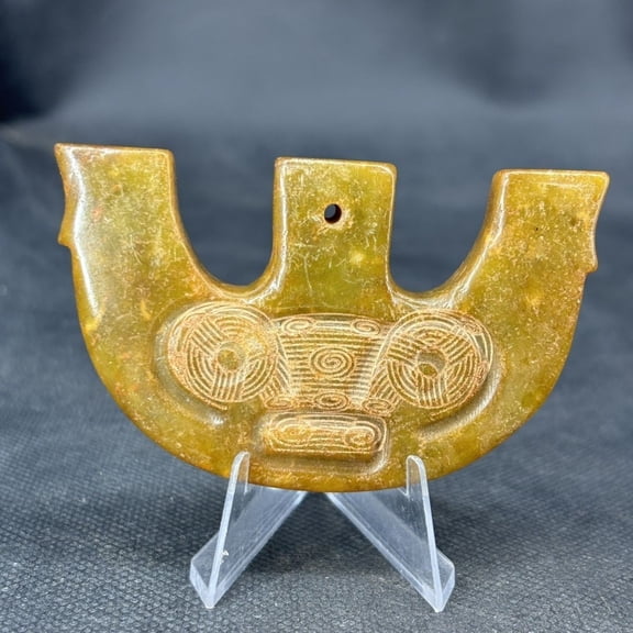 Liangzhu Culture Inspired Ancient Stone Artifacts Antique Replica Home Decor Collectible Sculpture