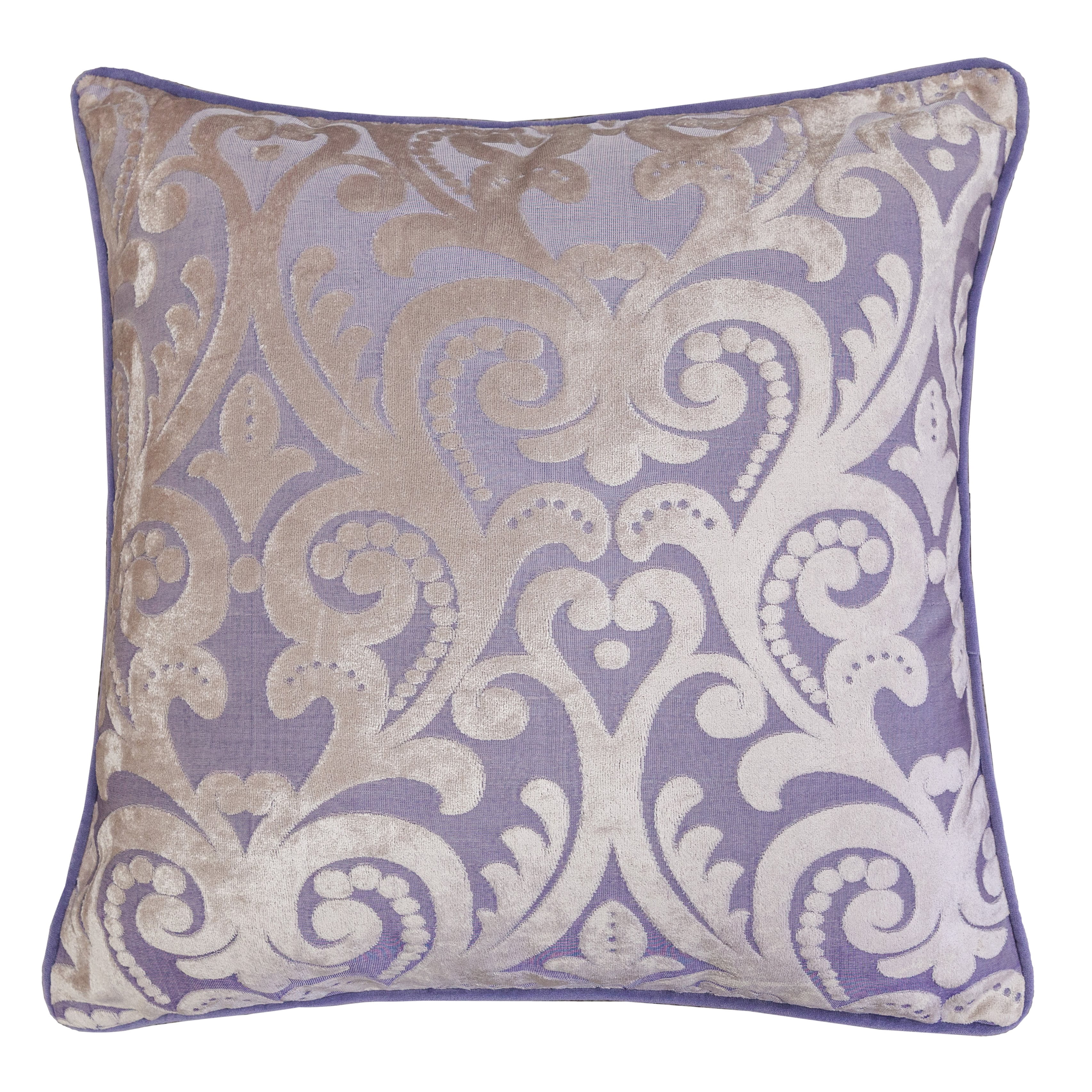 Lianne Purple Geometric Polyester 20 in. x 20 in. Throw Pillow