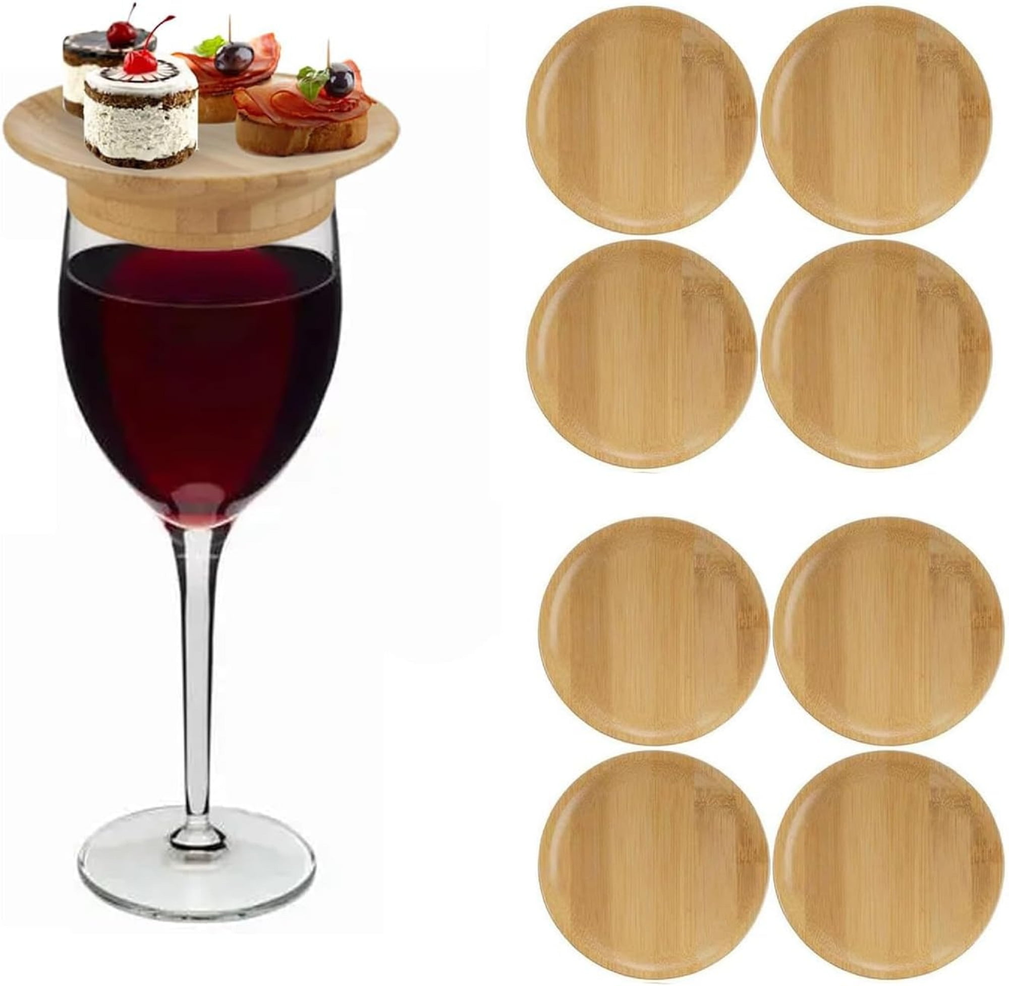 Liaosiiii Charcuterie Wine Glass Topper,Wine Glass Topper Charcuterie Wine Glass Topper Wooden