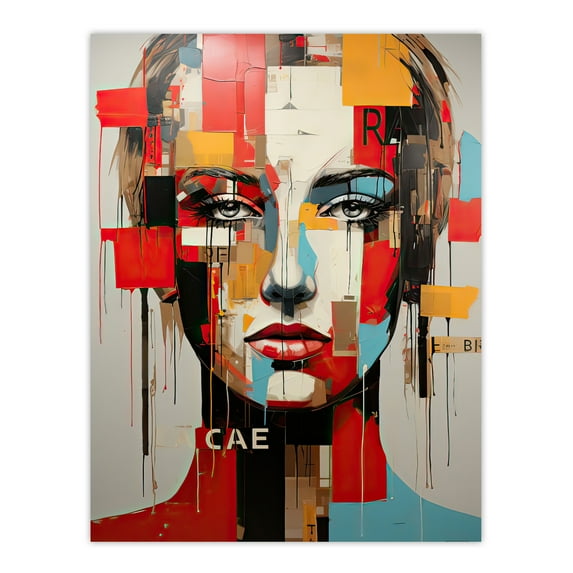 Liar Liar Street Painting Woman Portrait Unframed Wall Art Print Poster Home Decor Premium