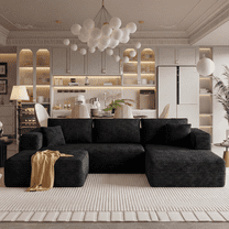 Liaroo 108" Sectional Couch, Boneless Couch Cloud Sofa, No Assembly Required Modular Couch U-shaped Couch for Living Room