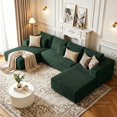 thumbnail image 1 of Liaroo 134.7" U-Shaped Modular Sectional Sofa with Chaise, Cloud Boneless Couch for Living Room, Apartment & Theater Room, No Assembly Required, 1 of 12