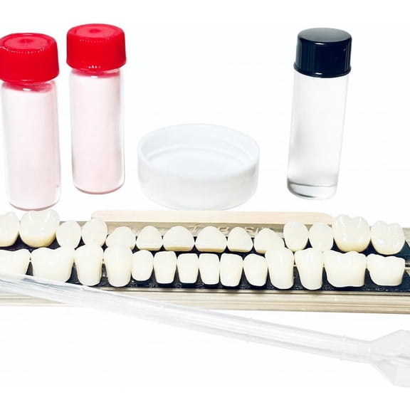 LibMal Denture Repair Kit with 28 Denture Teeth