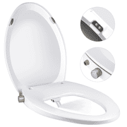 Liba Dual Nozzle Non-Electric Bidet Toilet Seat, Bidet Attachment for Elongated Toilet, Self-Cleaning, Feminine & Posterior
