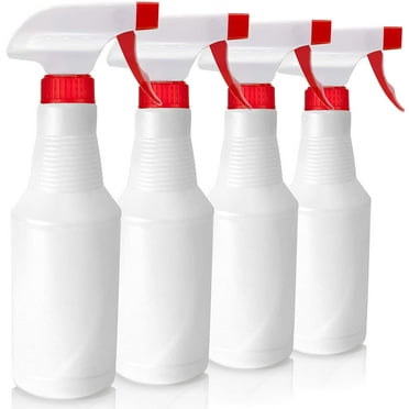 Liba Empty Spray Bottles for Cleaning, Refillable Plastic Spray Bottles, Laundry, 16 Oz, 4-Pack for Father's Day Gifts